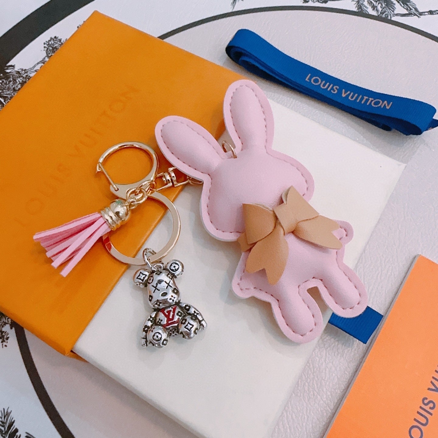 LV Pink Rabbit Charm