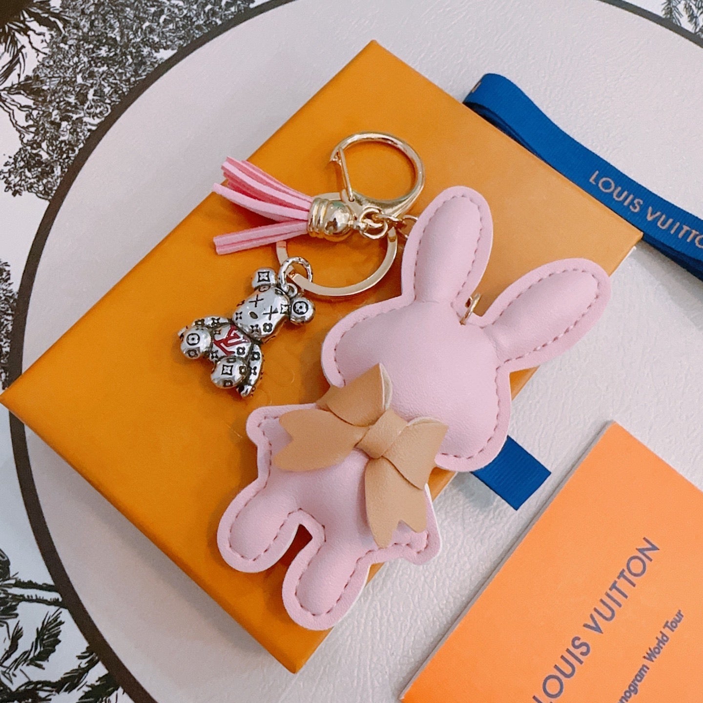 LV Pink Rabbit Charm