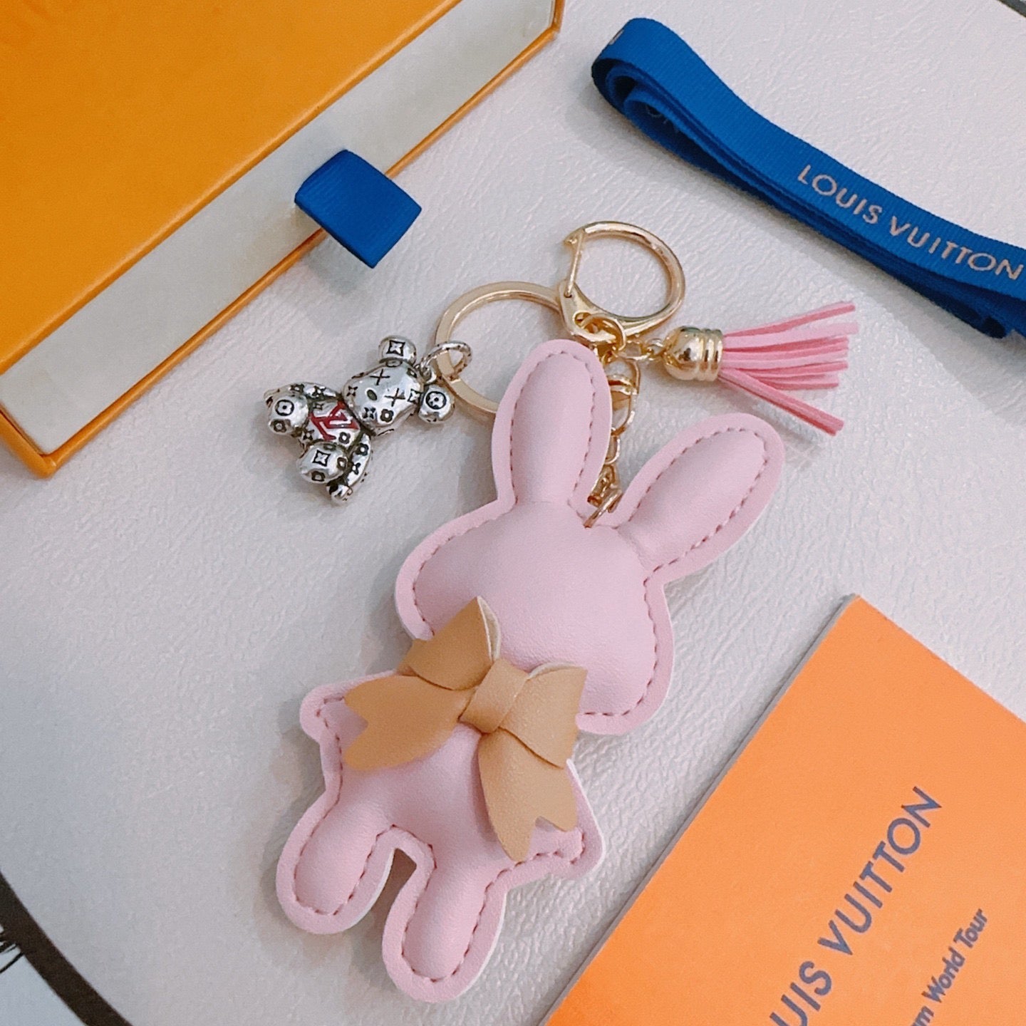LV Pink Rabbit Charm