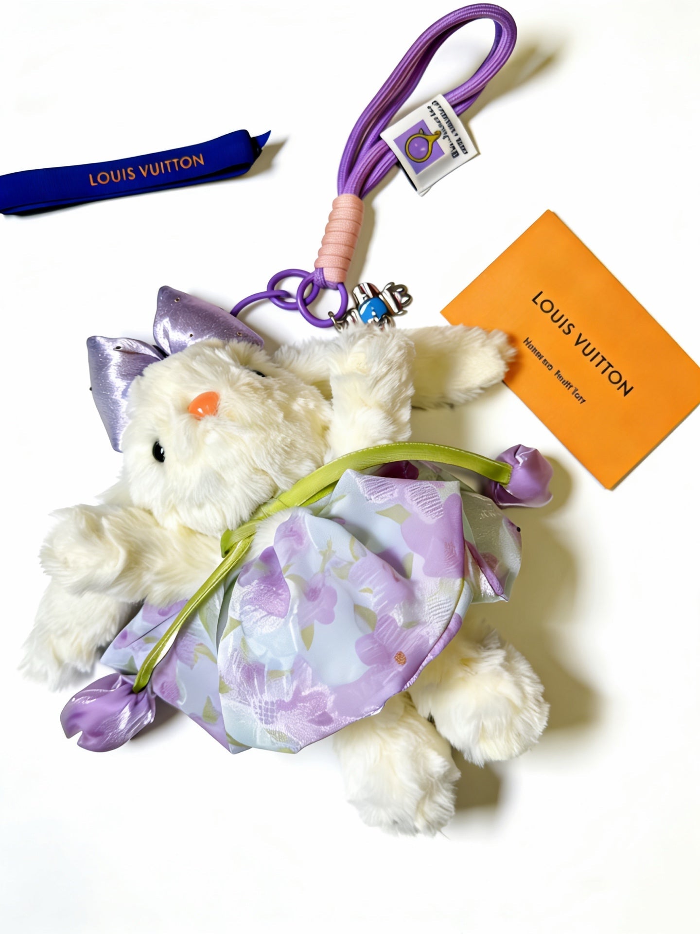 LV Plush Bunny Bag Charm