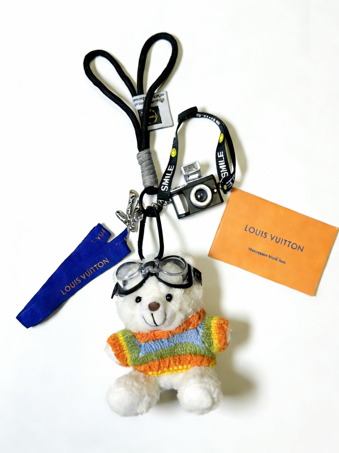 LV White mix Colors Bear Charm