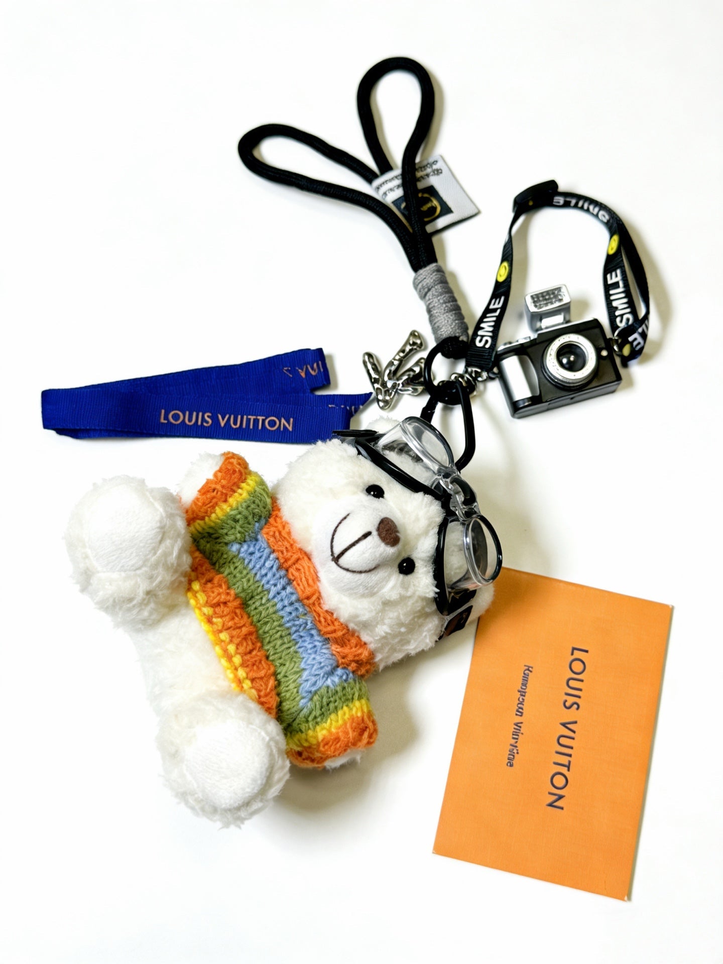 LV White mix Colors Bear Charm