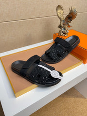 HM Men's Chypre Sandals Black Diammond Suede 735676