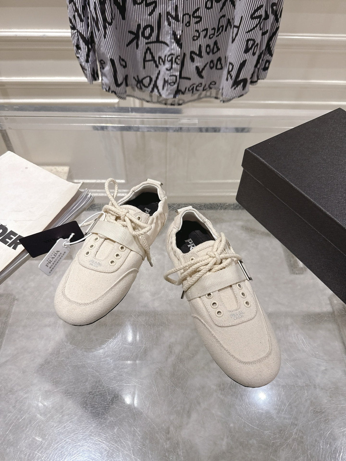 Prada 2026 Buckle Strap Sneakers Canvas 148094