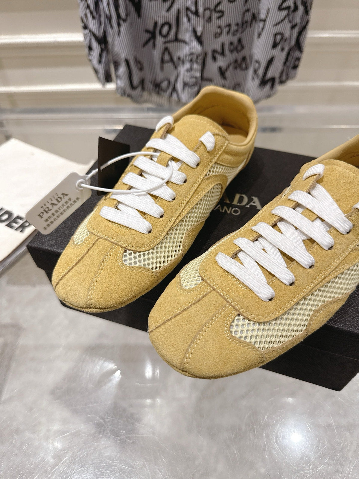 Prada 2026 Montecarlo Re-Edition Sneakers Mesh Suede 148099