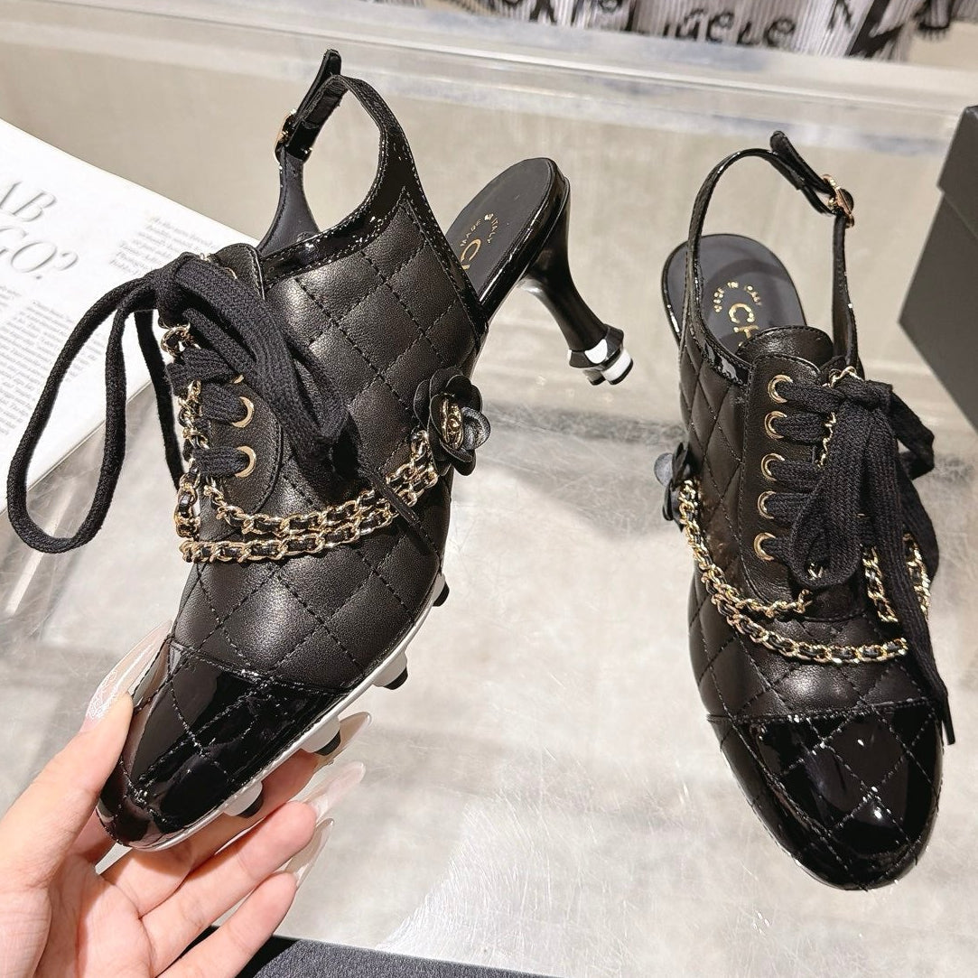 Chanel 2026 Quilted Slingback 70mm Leather 124294