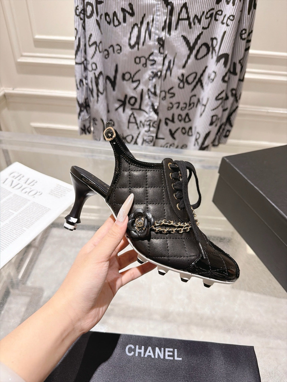 Chanel 2026 Quilted Slingback 70mm Leather 124294