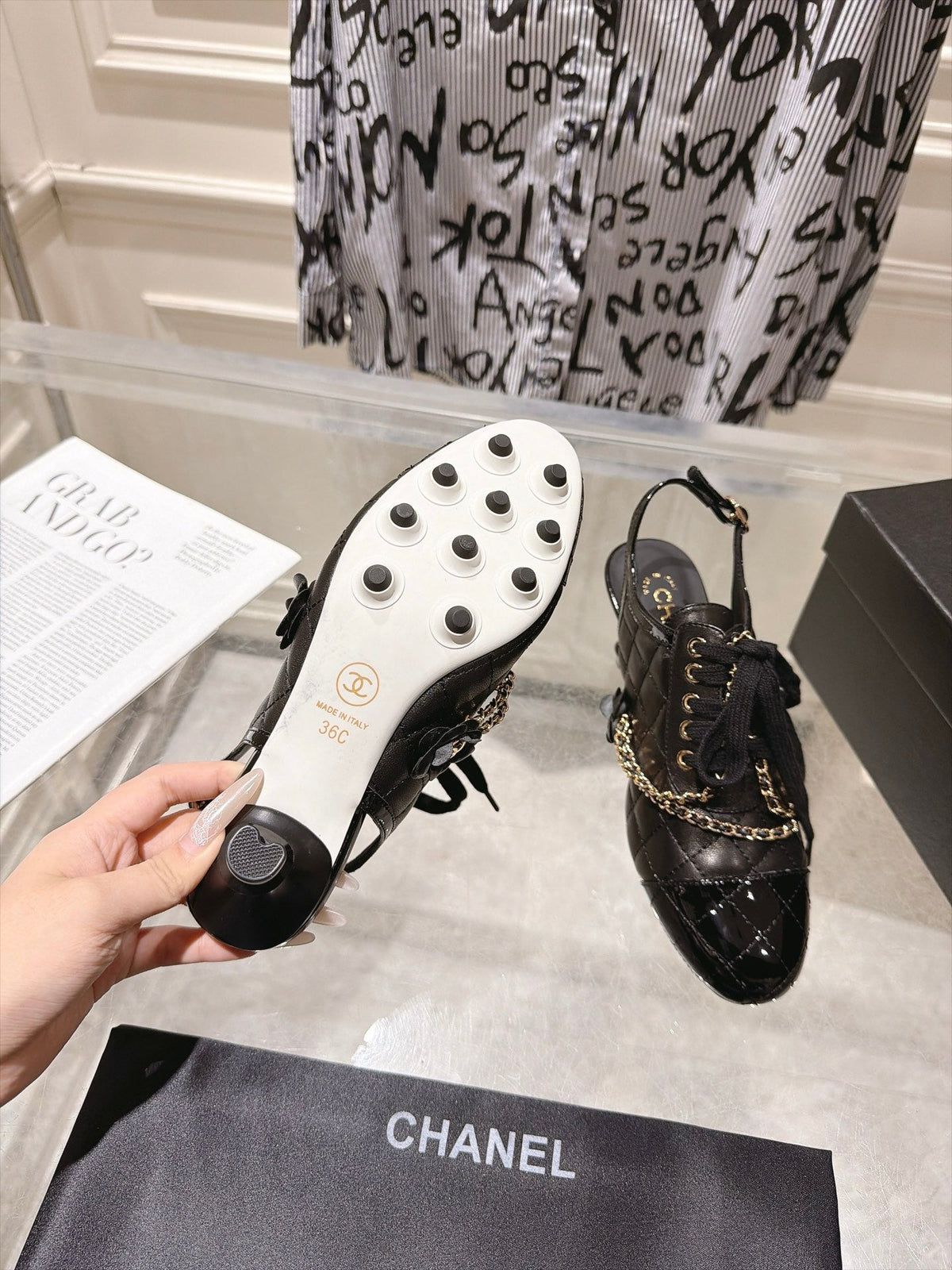 Chanel 2026 Quilted Slingback 70mm Leather 124294