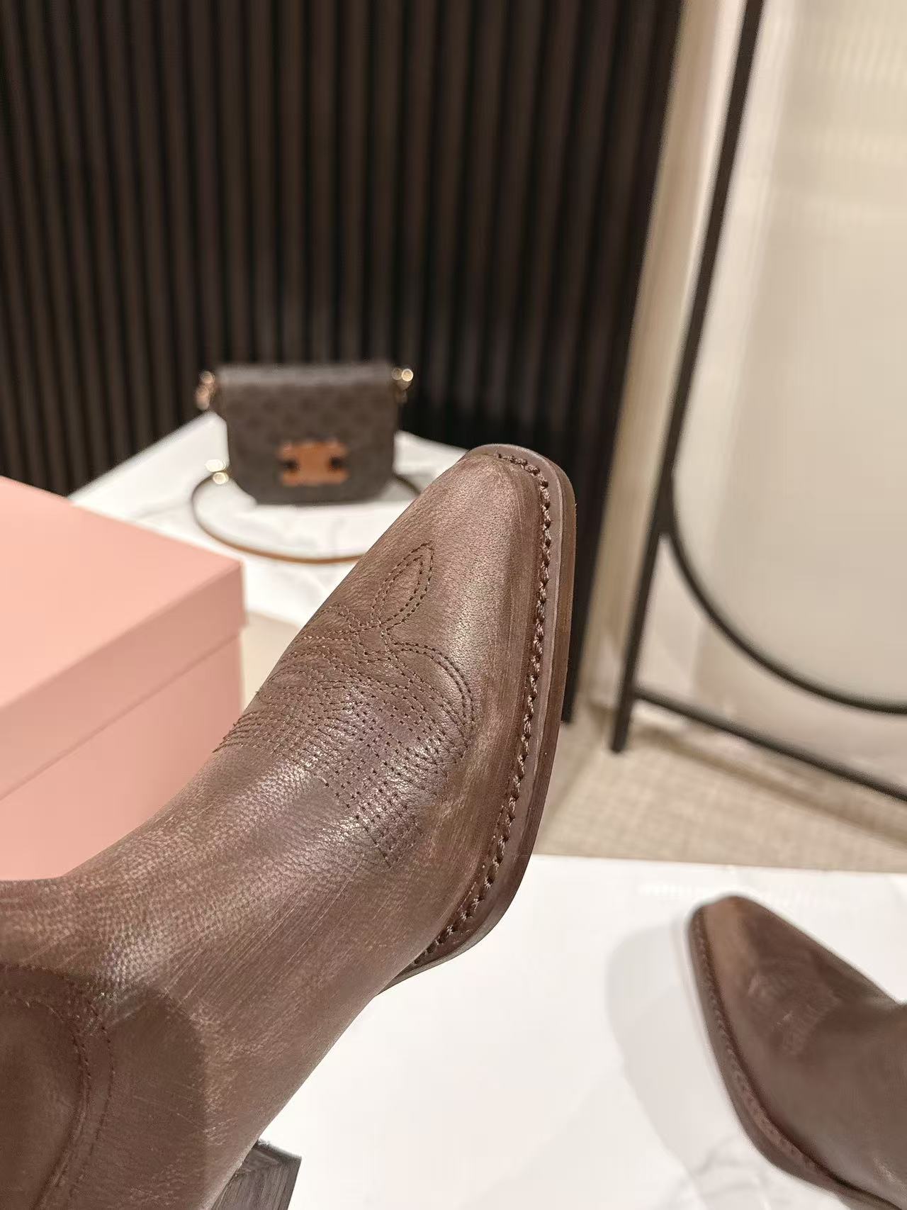Miu Miu 2026 Cowboy Boots Suede Leather 981850