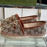 GC 2025 Espadrille With Horsebit Beige and Dark Brown Canvas 292317
