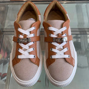 HM Day Sneaker Brown Canvas Calfskin 291815
