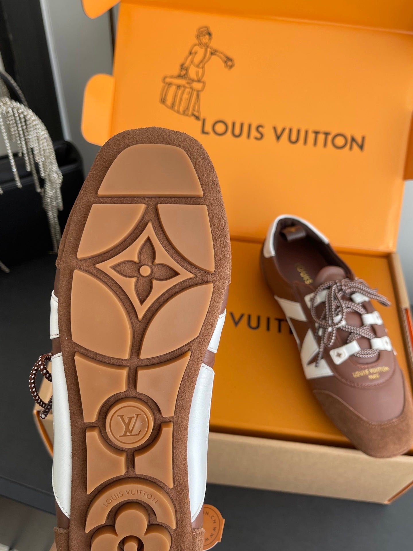 LV 26ss Ballet Sneakers Brown Caramel Cowhide Suede 631483