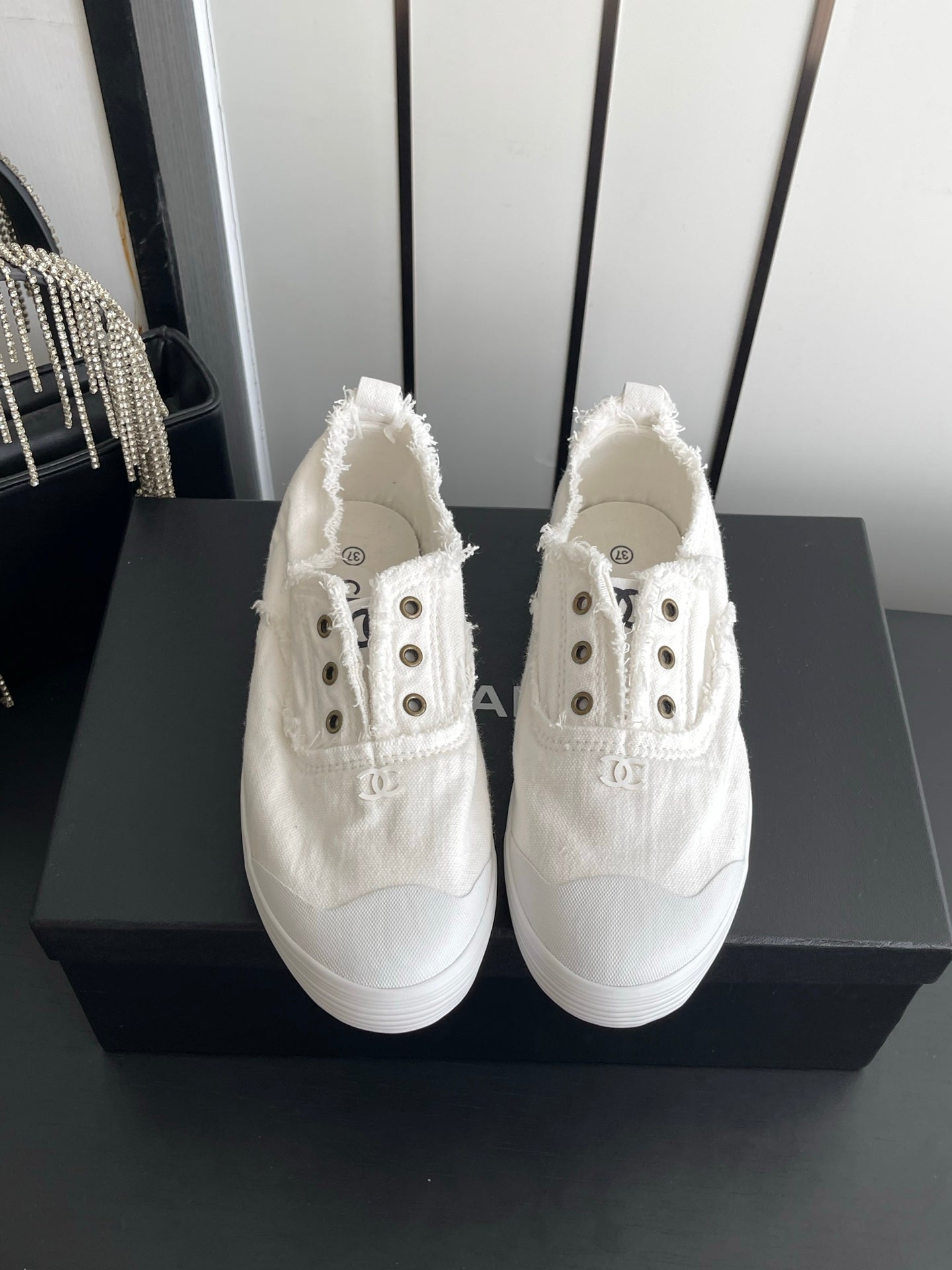 Chanel 2026 Slip-on Sneakers Canvas 945159