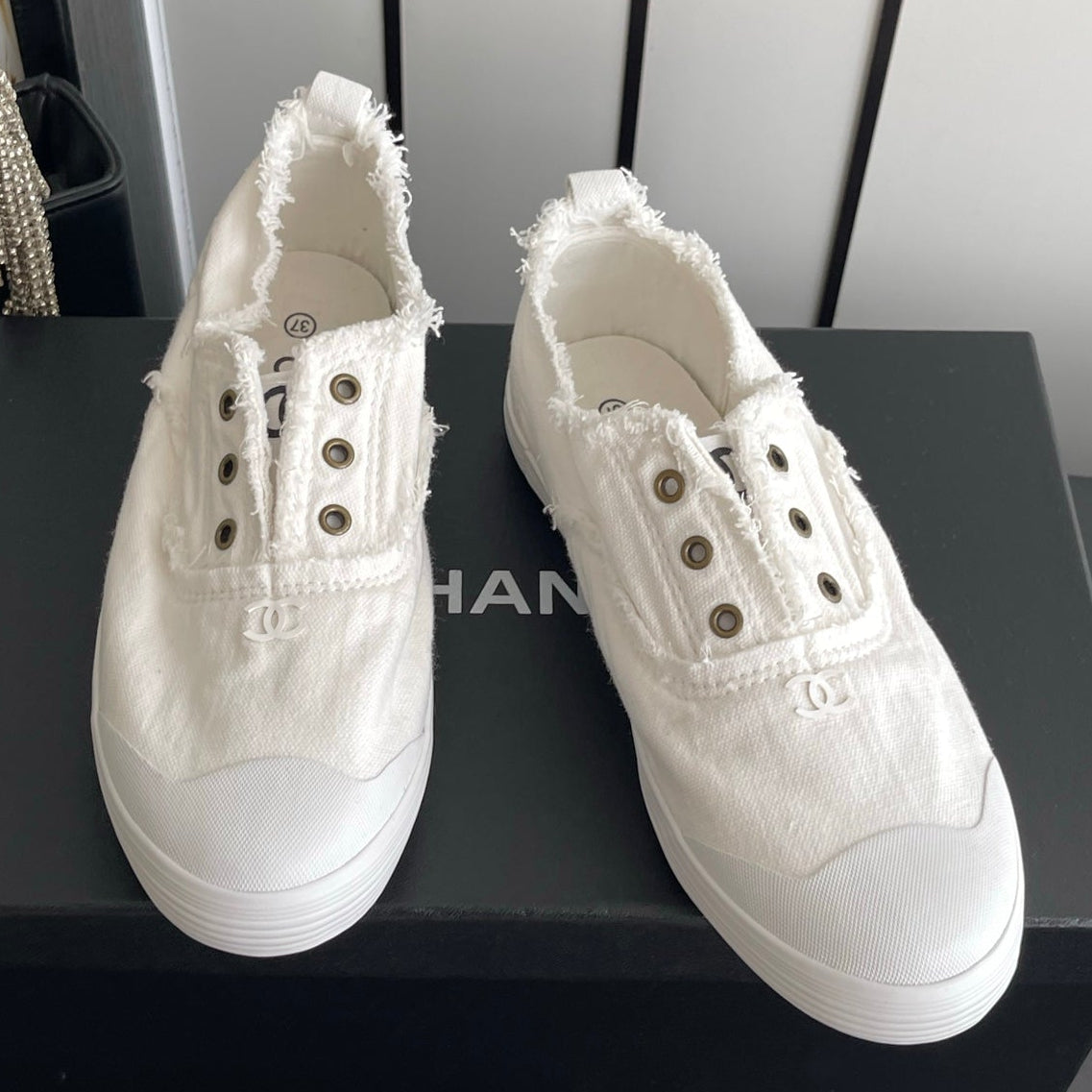 Chanel 2026 Slip-on Sneakers Canvas 945159