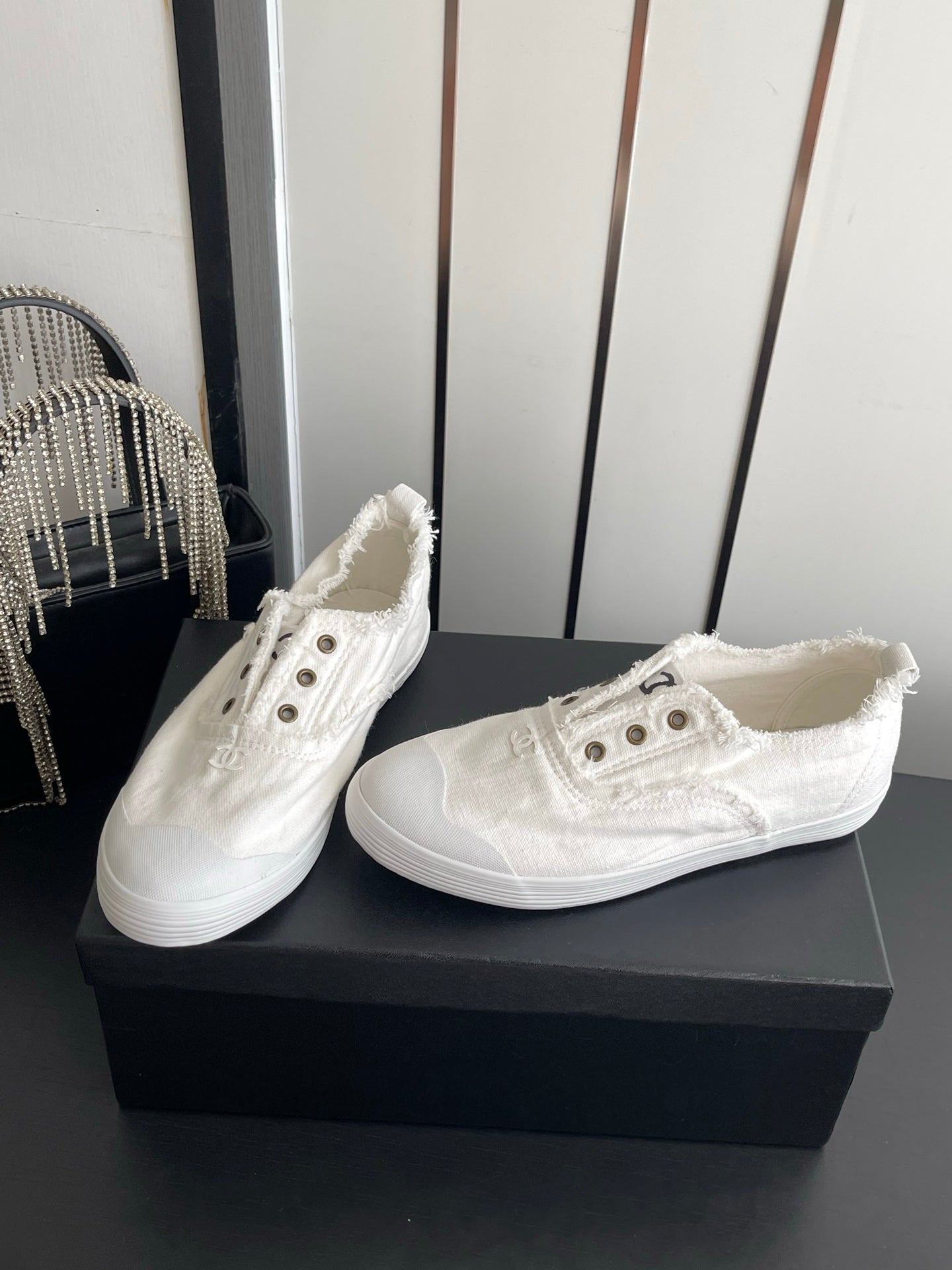 Chanel 2026 Slip-on Sneakers Canvas 945159
