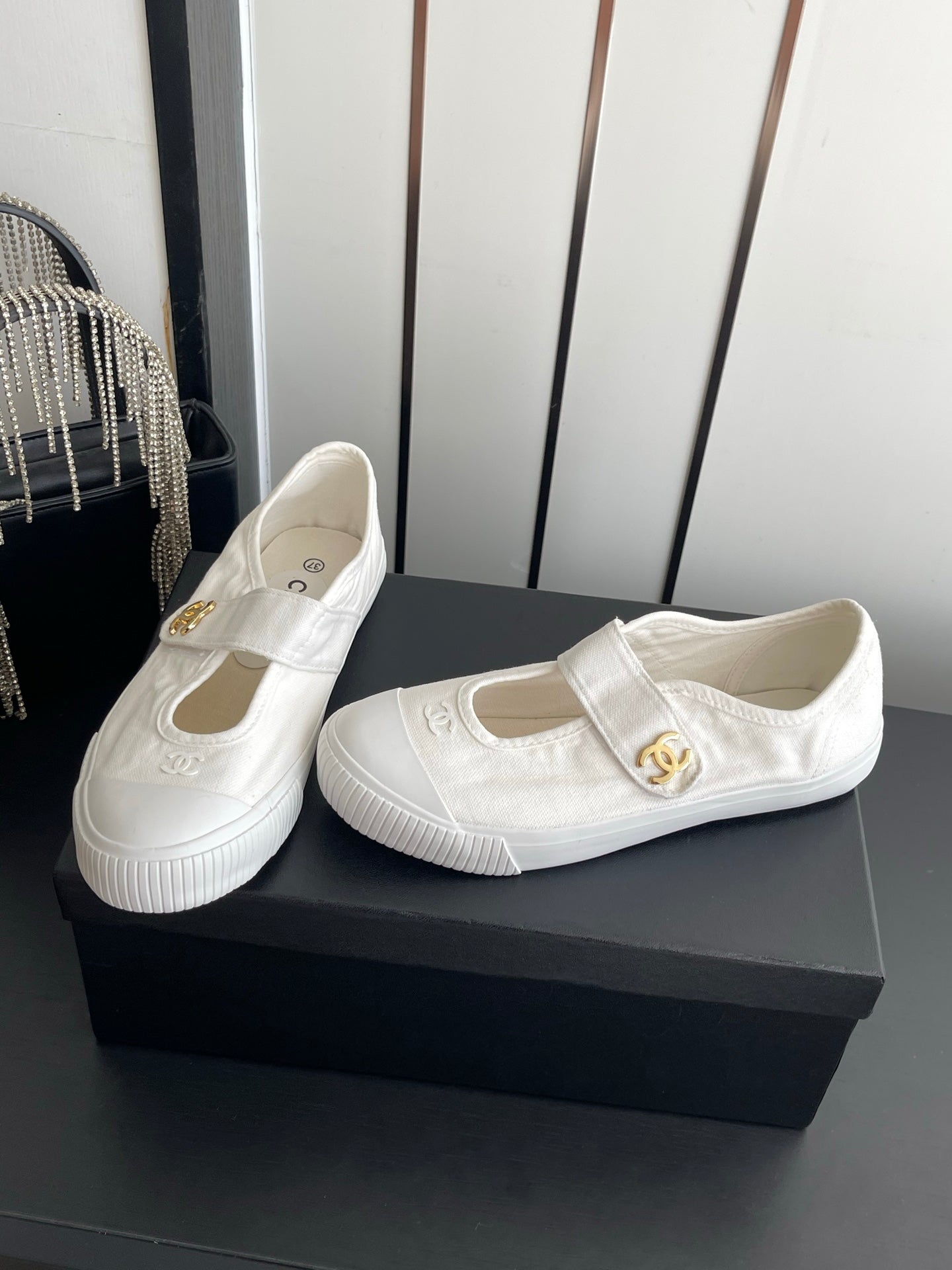 Chanel 2026 Strap Sneakers Canvas 945162