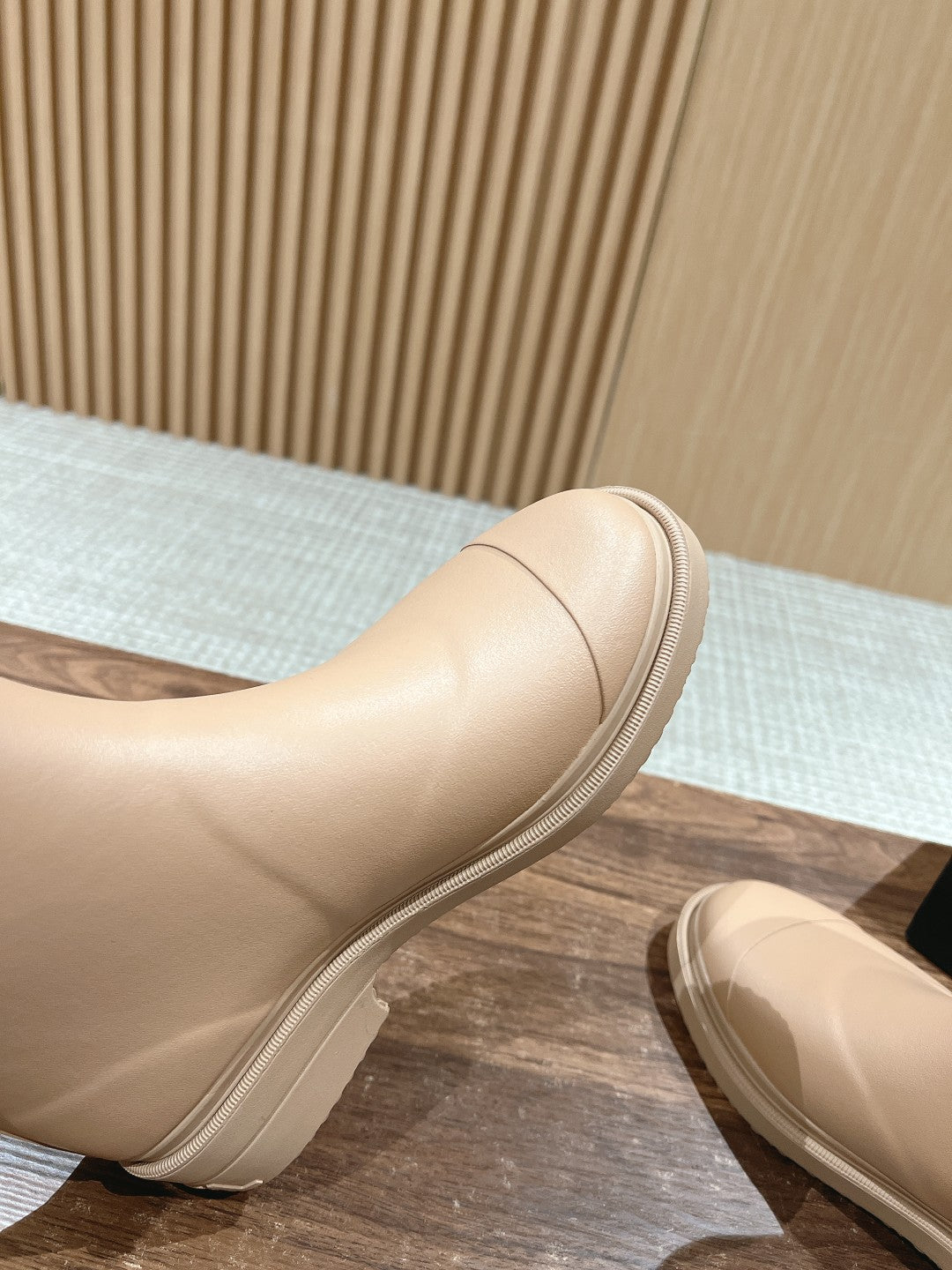 CC RAIN BOOTS BEIGE CREAM TPU WITH WHITE LOGO