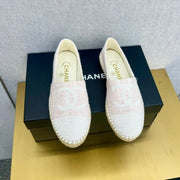 espadrillÃ© pink tweed white sequin