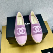 espadrilles purple fabric lilac calfskin