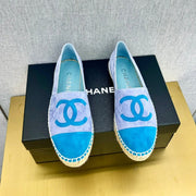 espadrilles purple blue and azure blue suede
