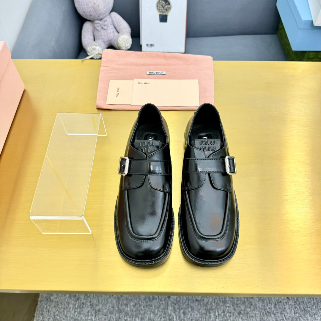 Miu Miu 2026 Monkstrap Loafers Cowhide 981860