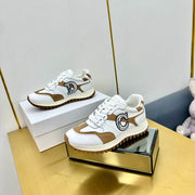 CD C'est Dior Sneaker White Mix Brown Cowhide  111734