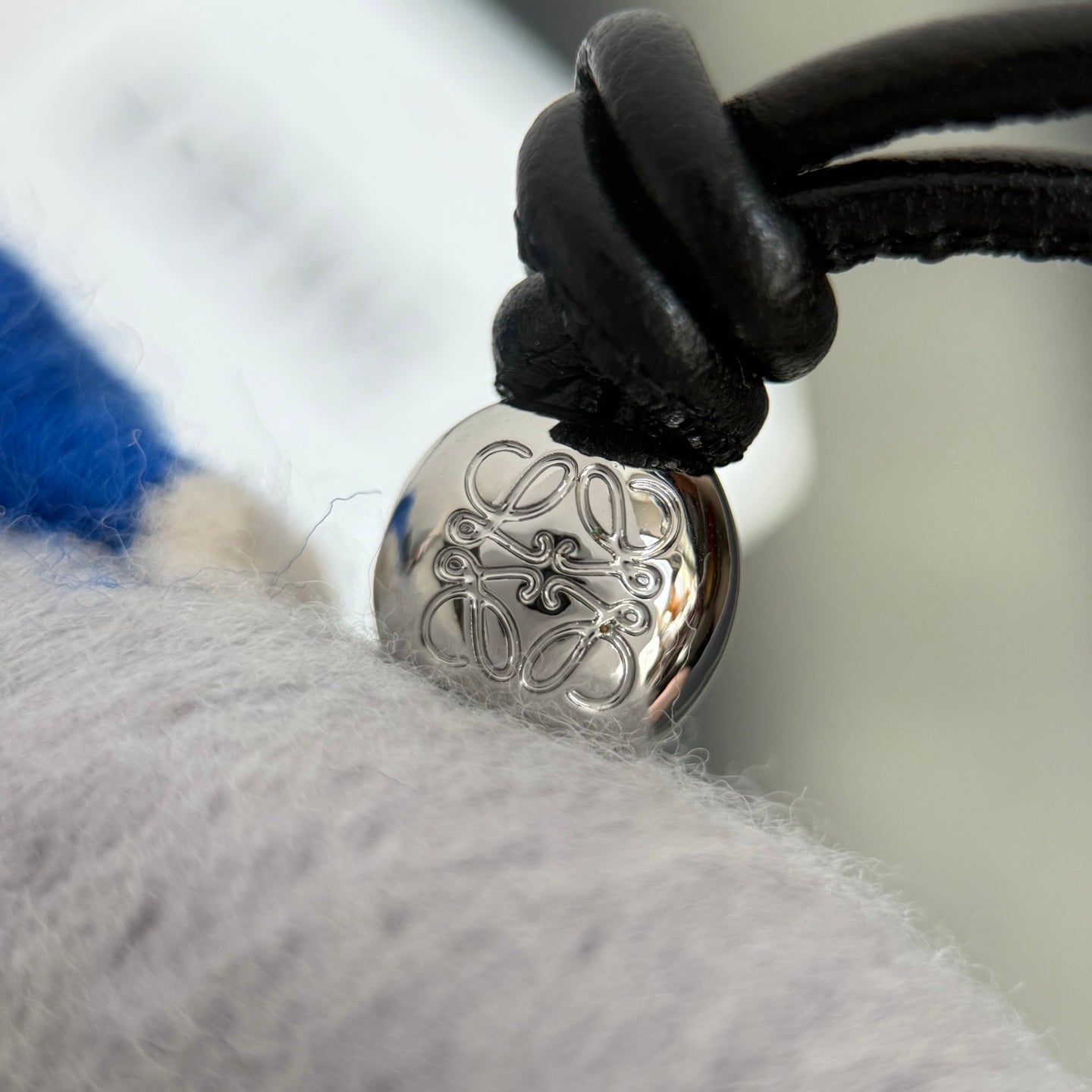 Loewe x Suna Fujita Child and Whale Charm Gray Felt and Calf