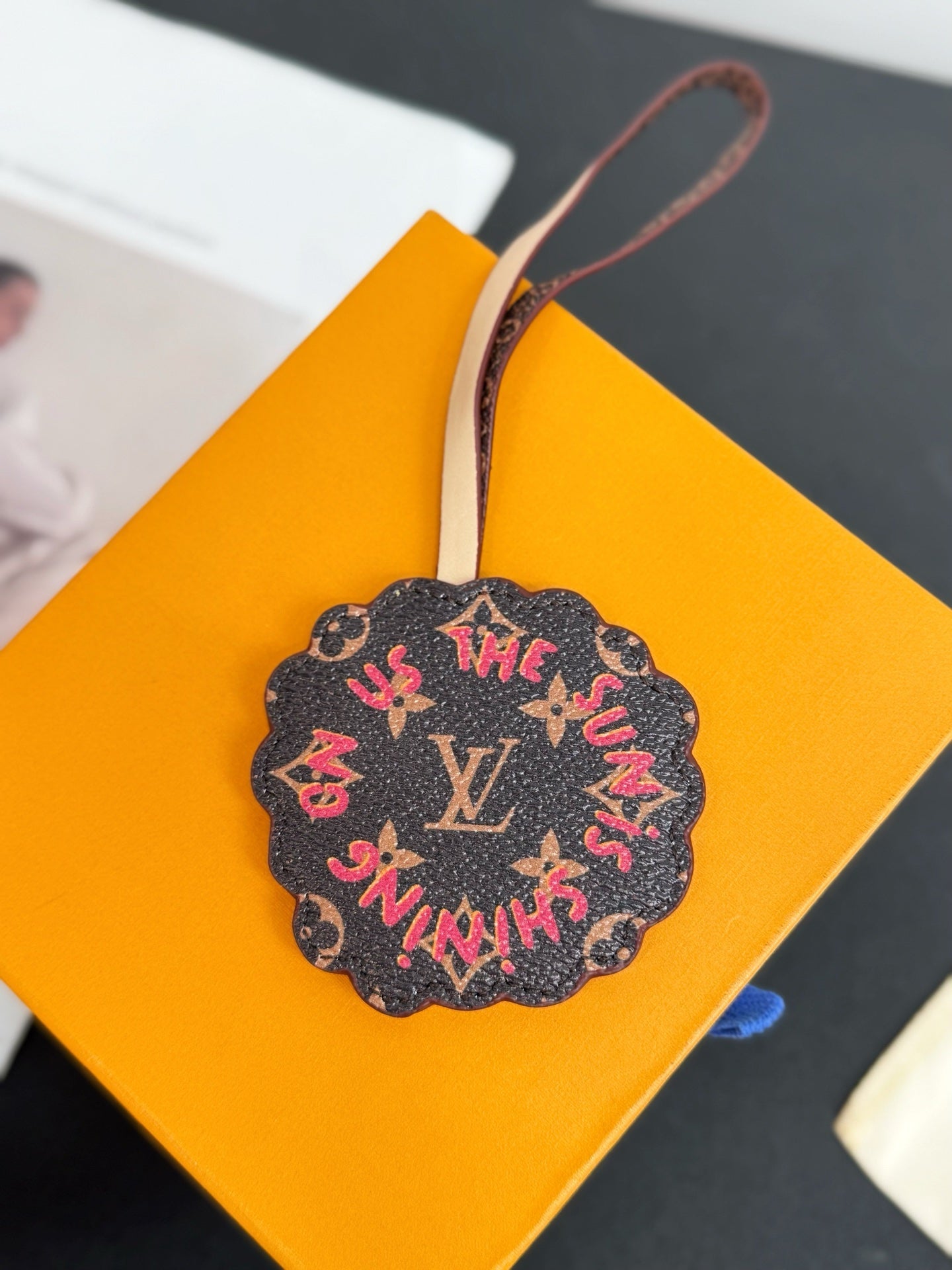 LV Sun Charm Yellow mix Colors Cowhide Canvas