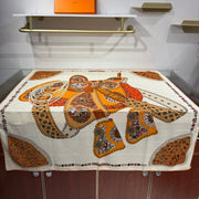 Hermes 2026 Selle de Collection Shawl Scarf 140cm Cashmere Silk 216920
