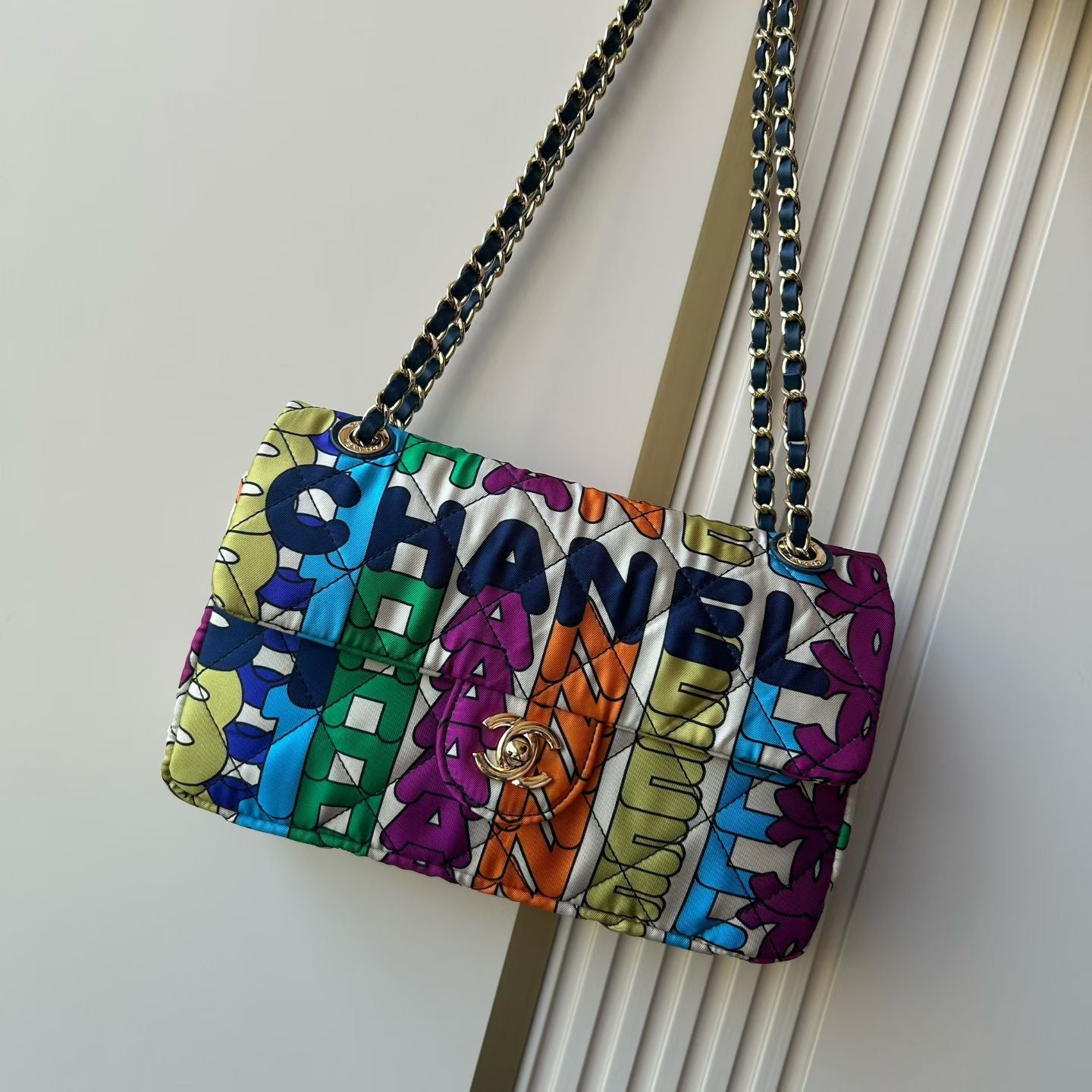 Chanel 2026 Medium Flap Bag 24.5cm Muticolor Fabric