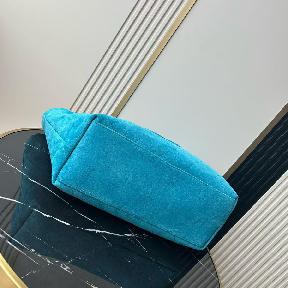 Chanel 2026 Cabas Shopping Tote Bag 55cm Blue Suede