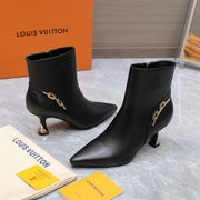 LV Sparkle Ankle Boots 70mm Black Cowhide