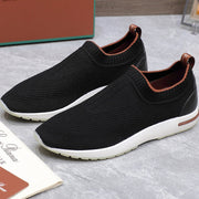 LP lady Flexy Walk Sneaker Black Wool And Calfskin 310446
