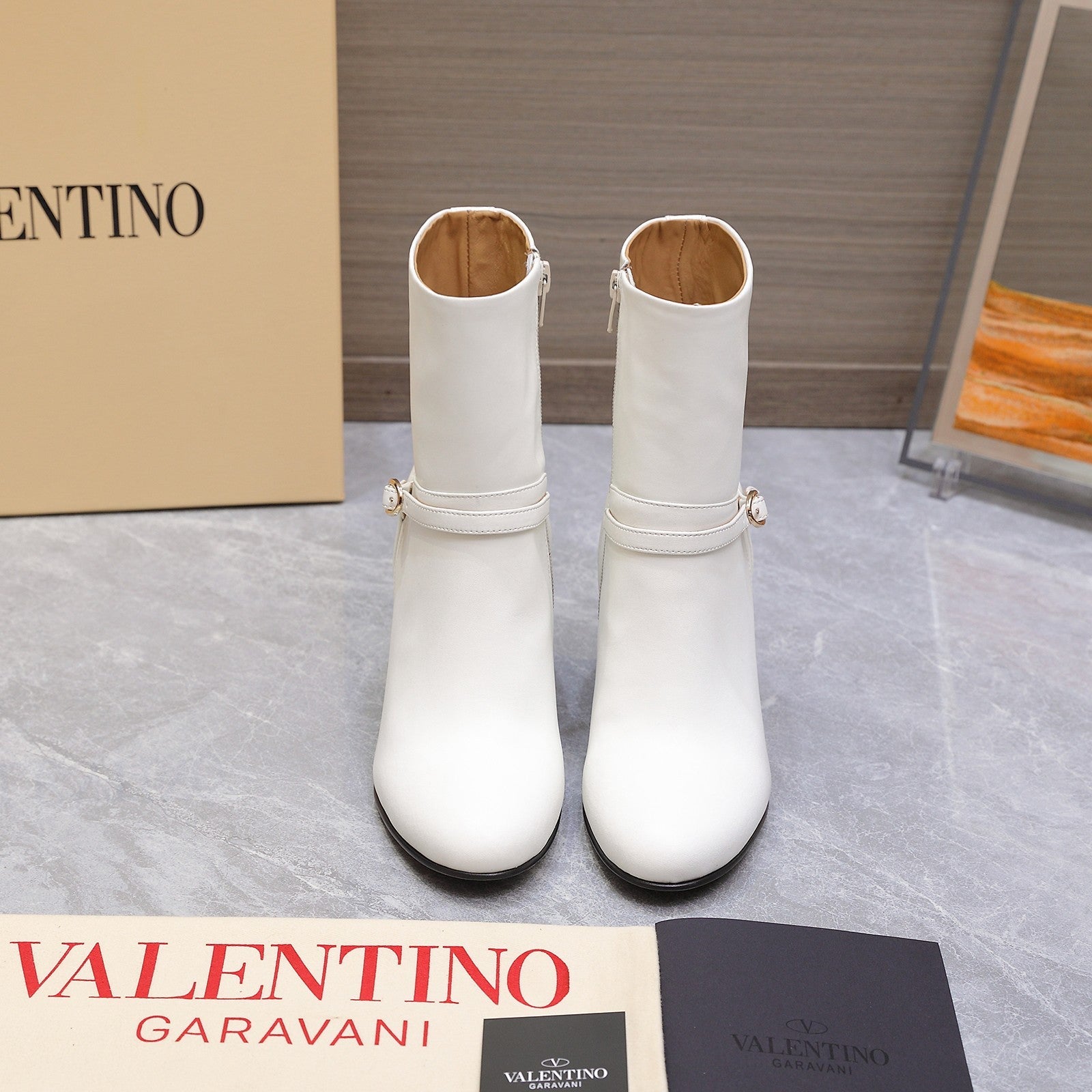 Valentino 2025 Heeled Boot White Cowhide 547596