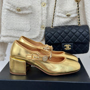 CC High Mary Jane Gold Lambskin