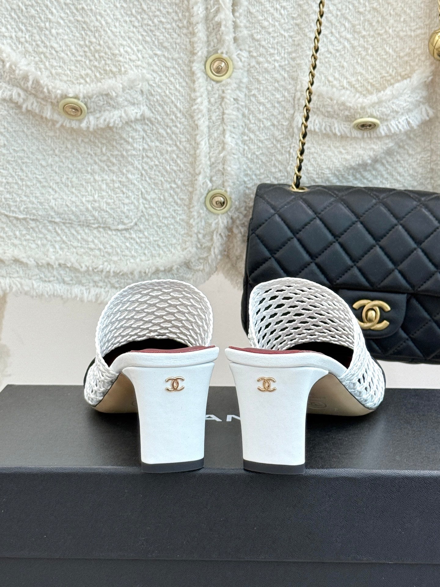 Chanel 2026 Mules 65mm Mesh Sheepskin 920499