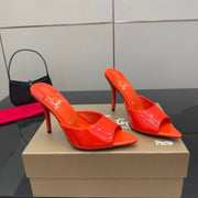 CL 26SS High Heel Sandals 100 Orange Patent Leather 532168