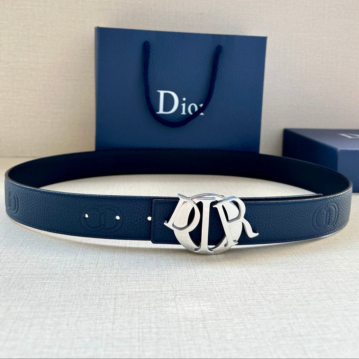 Dior 2026 Icon CD Buckle Belt 35mm Cowhide
