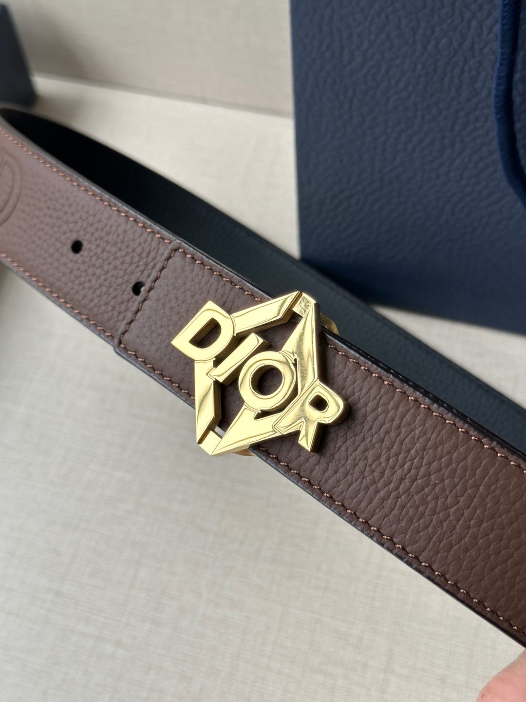 Dior 2026 CD Logo Buckle Belt 35mm Cowhide