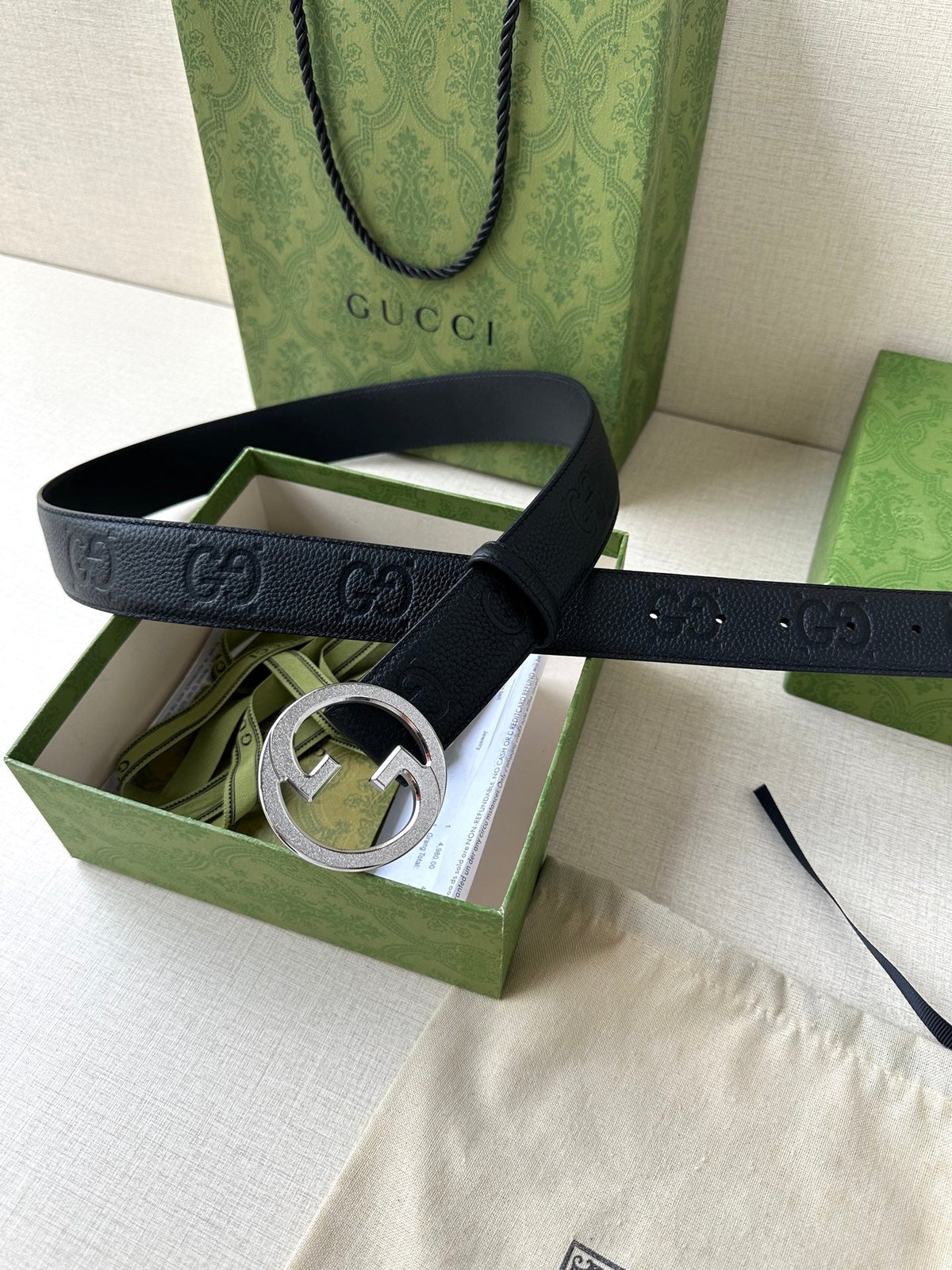 Gucci 2026 Blondie Wide Belt 40mm Calfskin