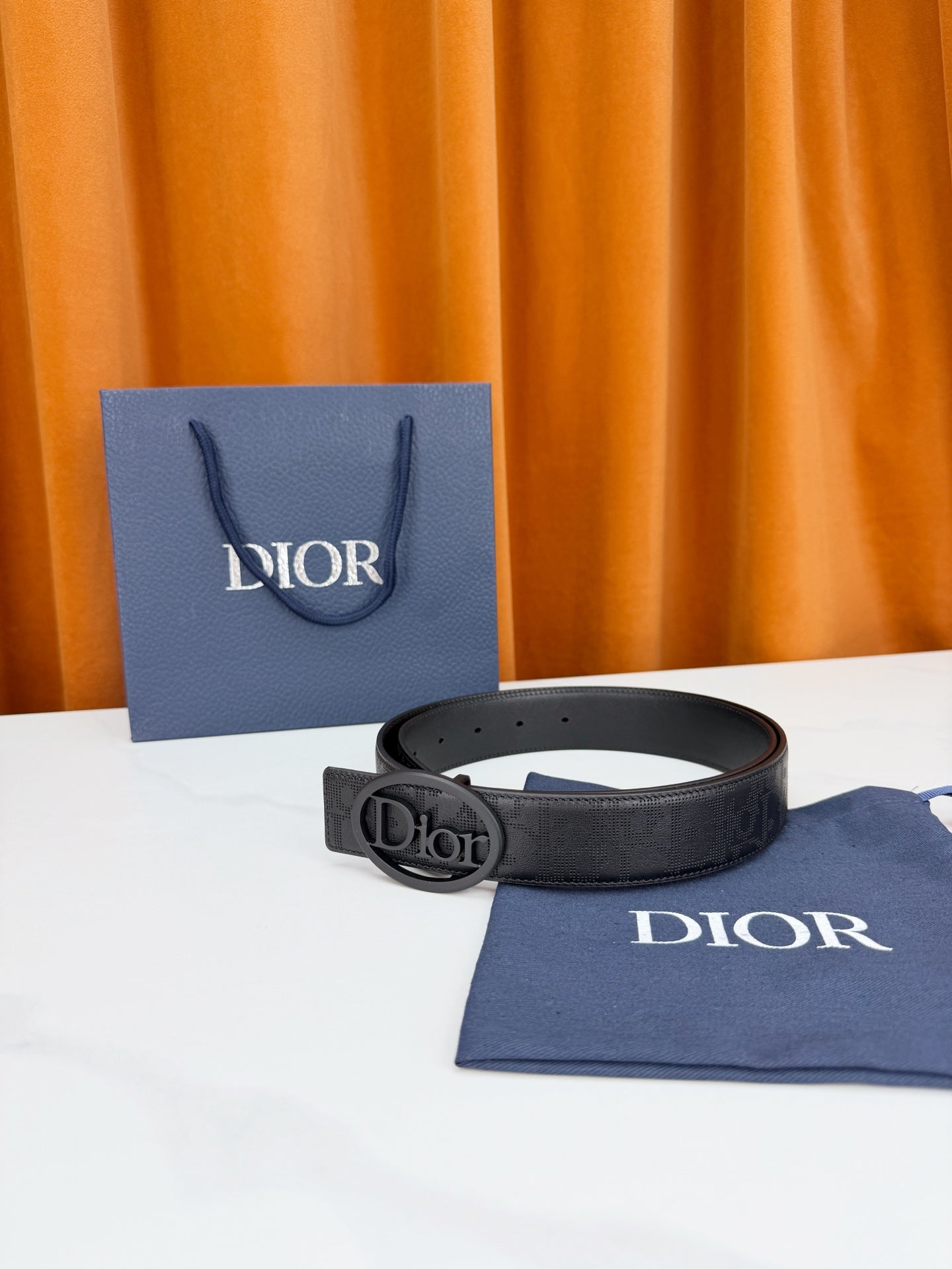 Dior 2026 Oblique CD Buckle Belt 35mm Leather