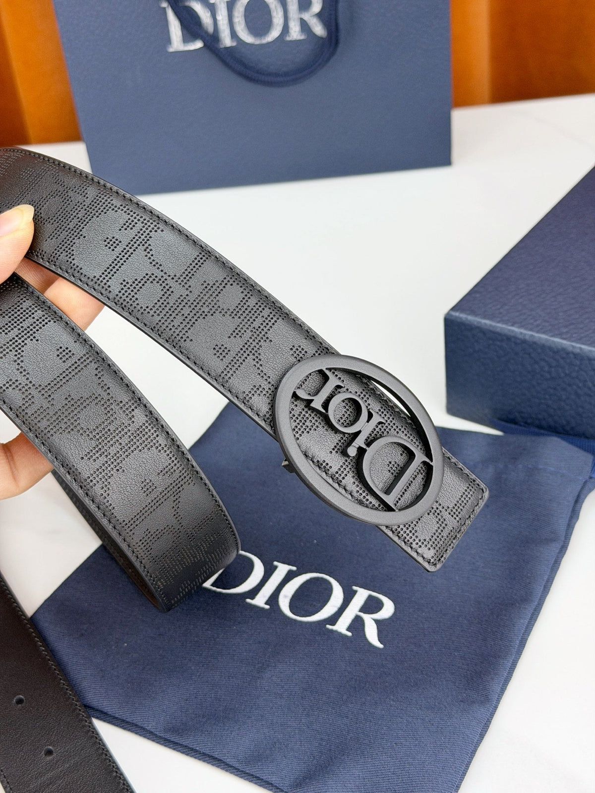 Dior 2026 Oblique CD Buckle Belt 35mm Leather