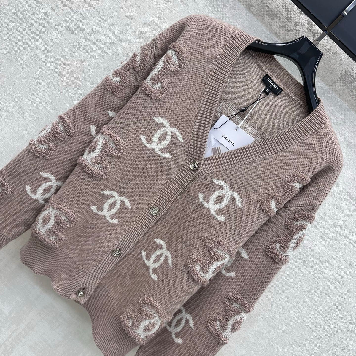 Chanel 2026 Jacquard Long-Sleeve Knit Cardigan Wool 418685