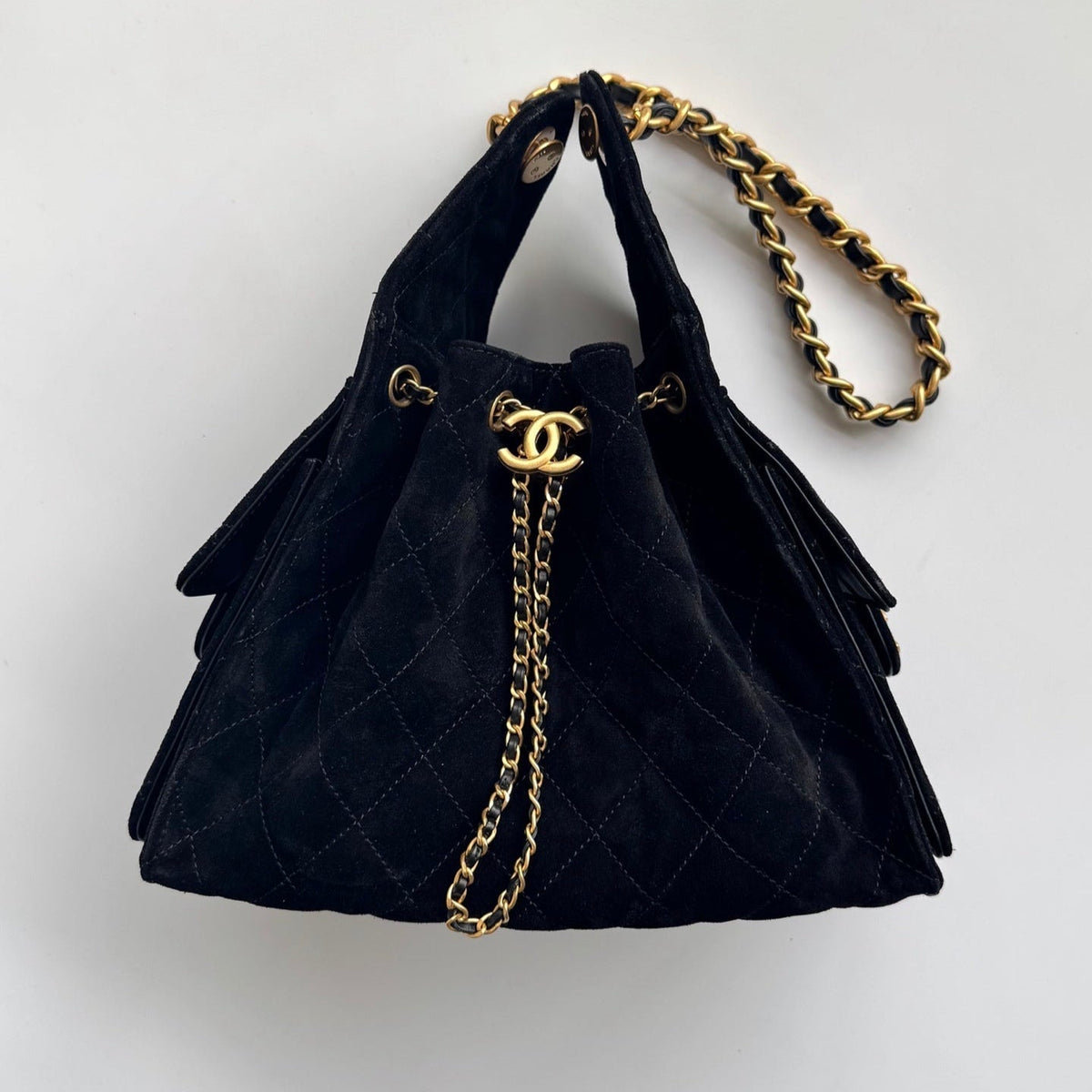 CC 25C Hobo Bag 30cm Black Suede