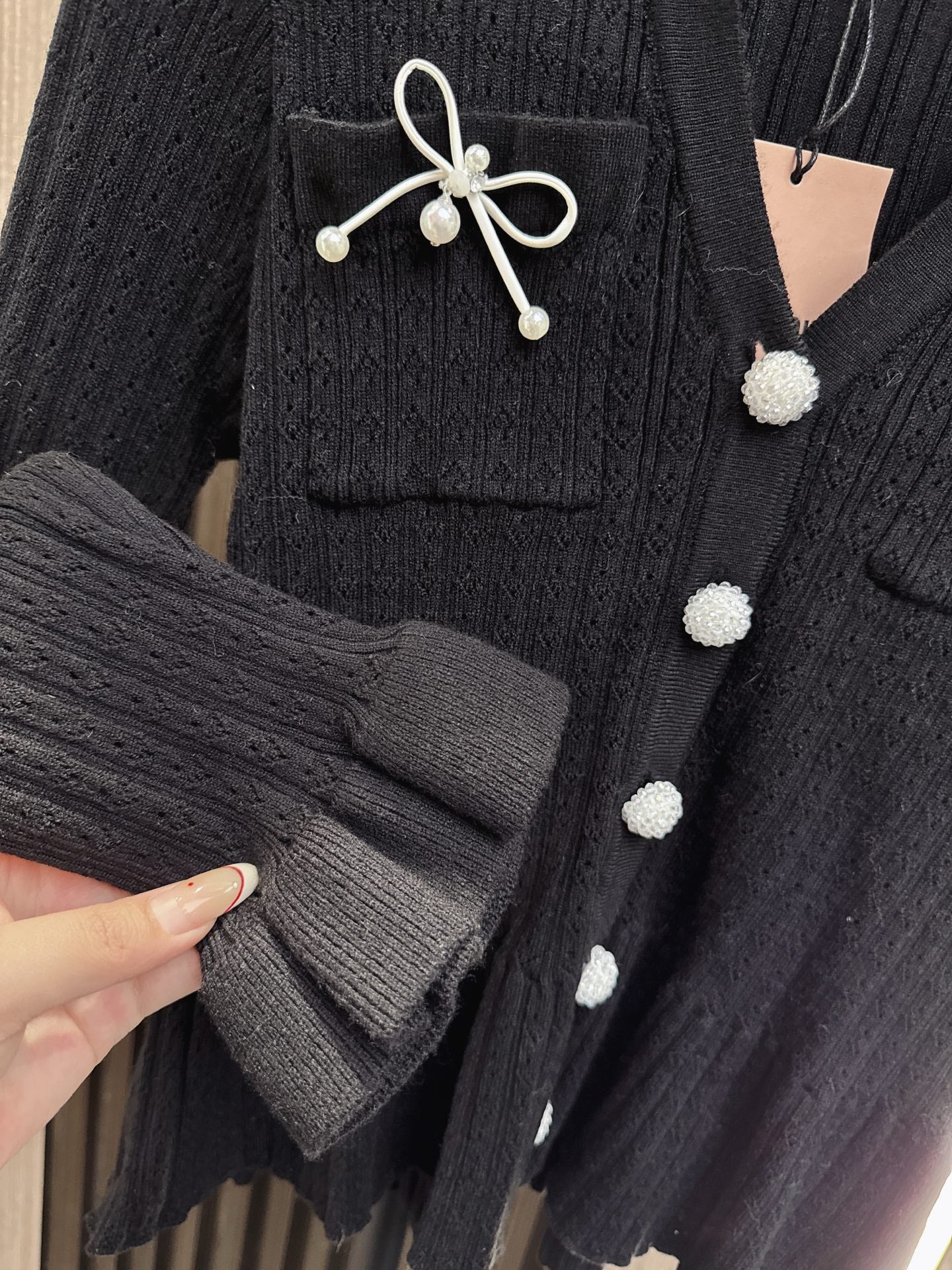 Miumiu 2025 V- Cardigan Cotton Wool