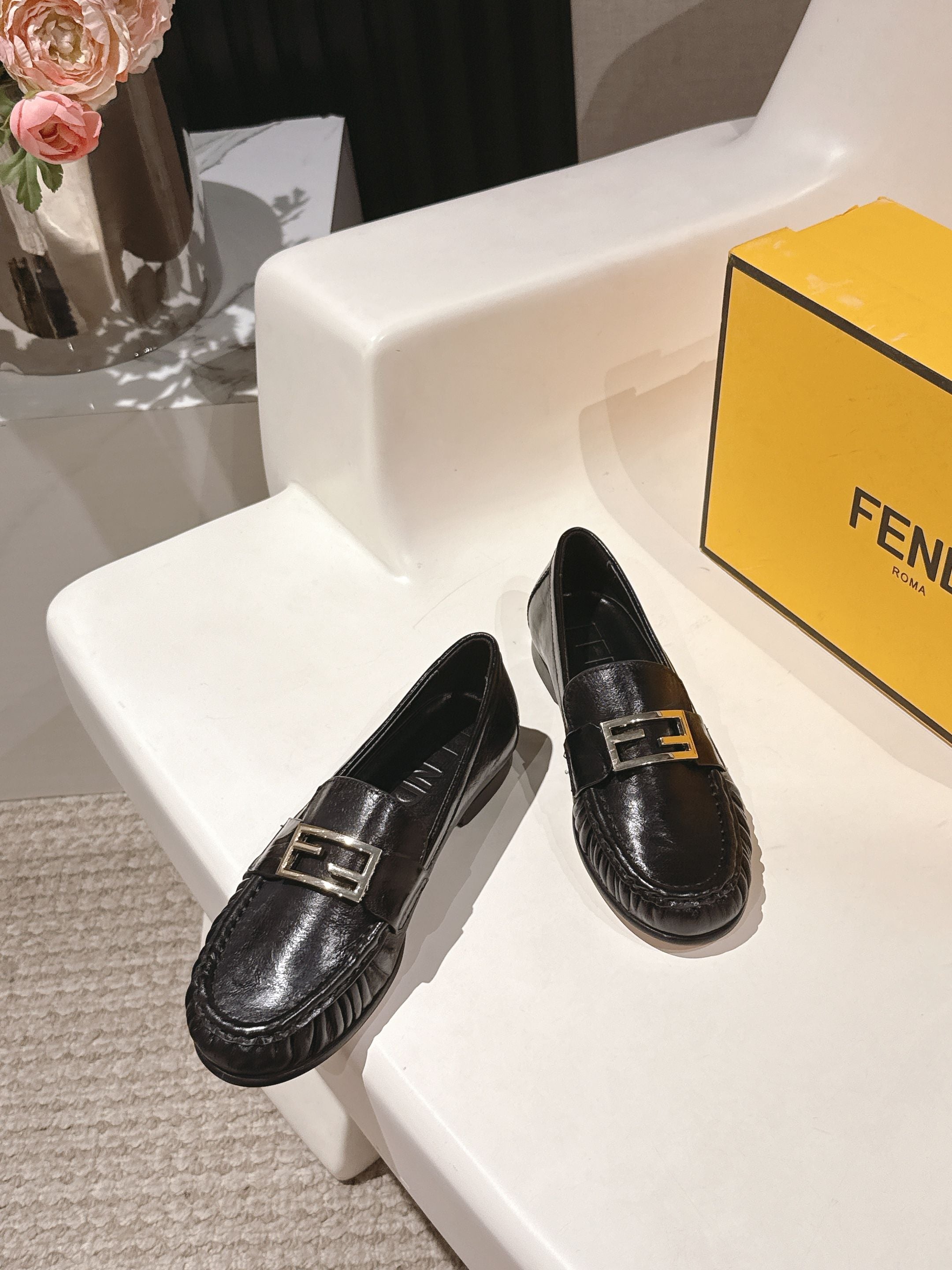 Fendi 2026 Buckle Loafer Black Calfskin