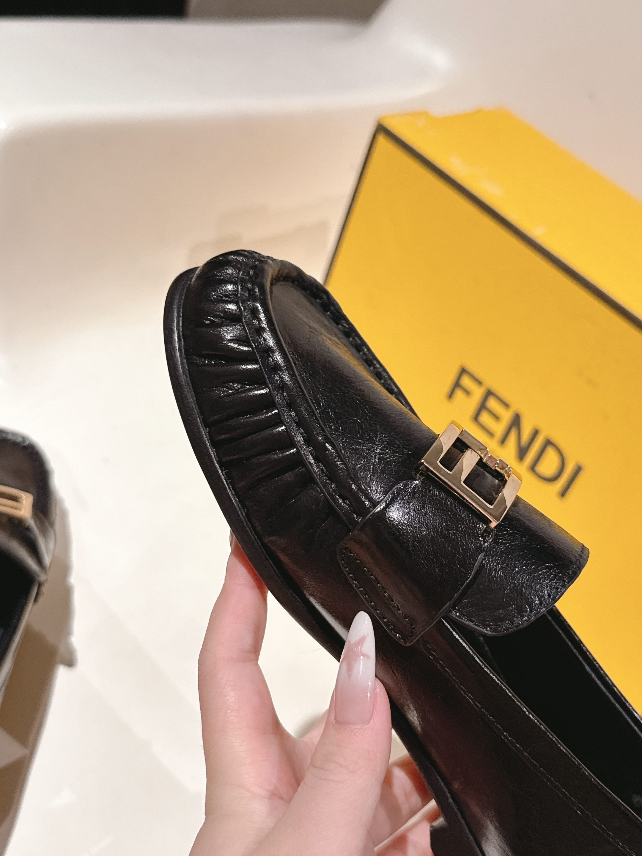 Fendi 2026 Buckle Loafer Black Calfskin