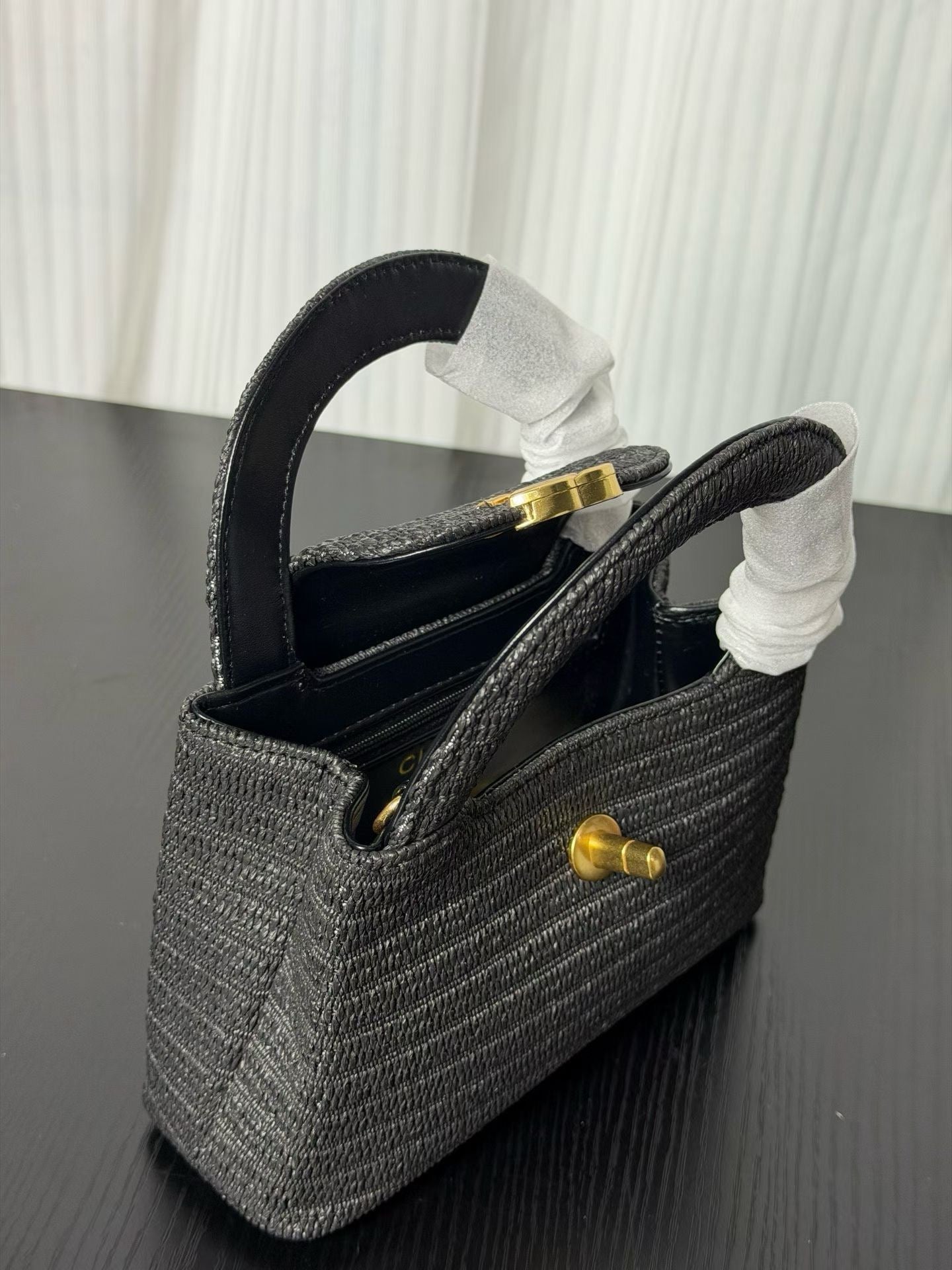 Chanel Kelly 2026 Bag 19cm Black Woven Leather