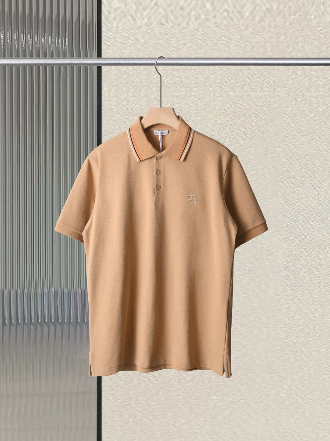 Burberry 25 Polo T- Shirt Caramel Cotton 232684