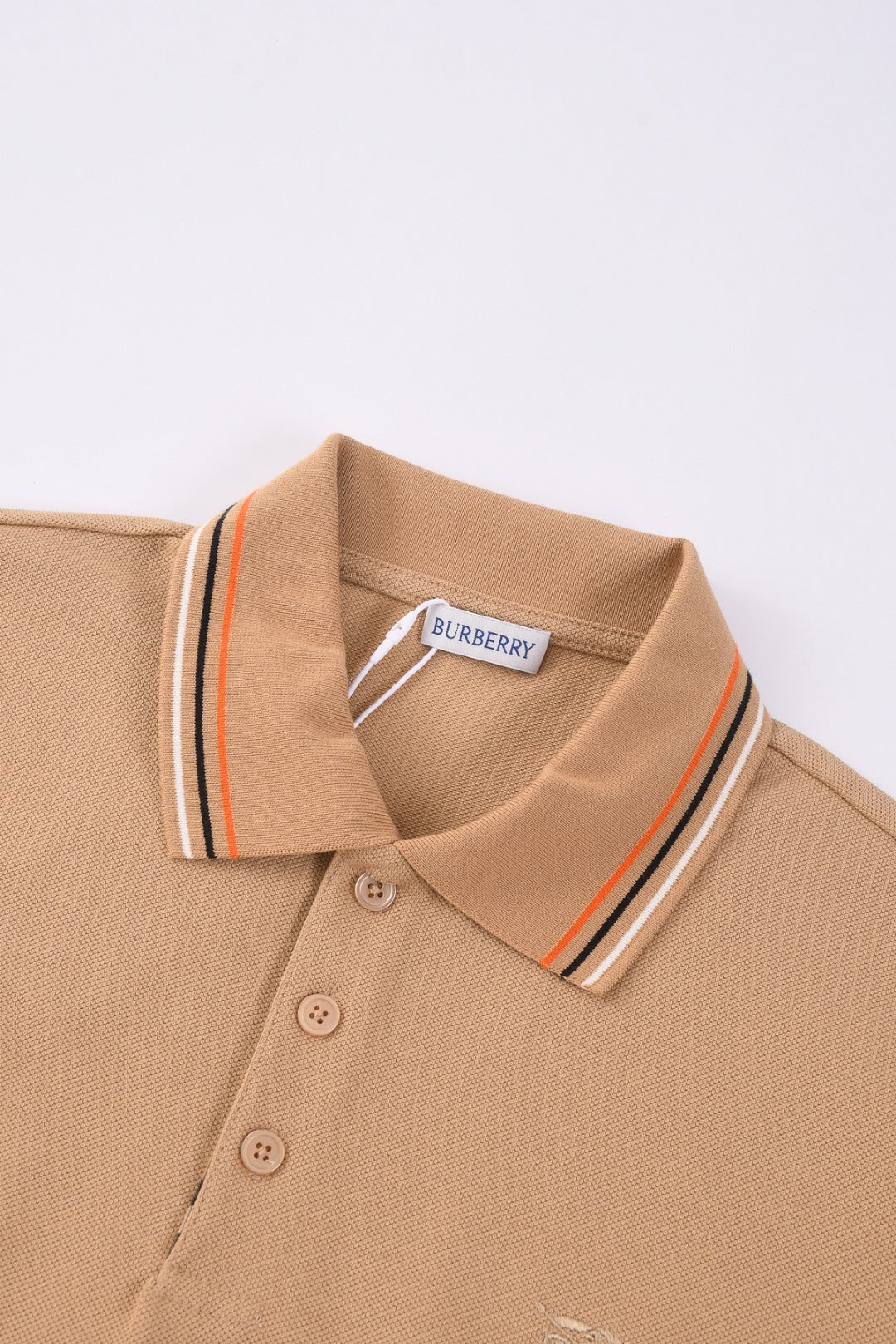 Burberry 25 Polo T- Shirt Caramel Cotton 232684
